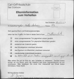 Tadel - Brief nach Hause