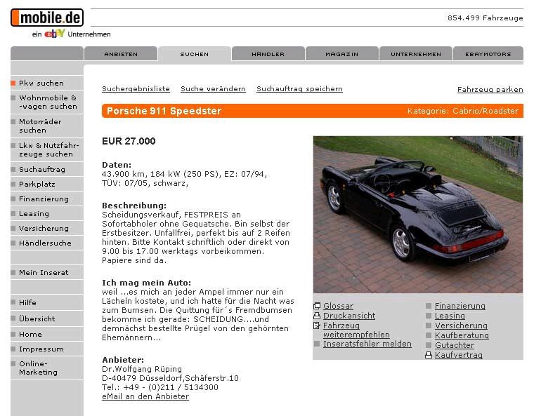 Porsche zu verkaufen