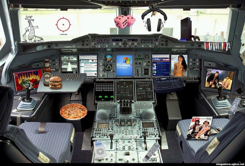 A380-Cockpit vor dem Start