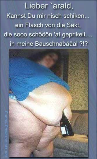 Sekt im Bauchnabel