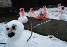 Zombie Schneemann Apokalypse