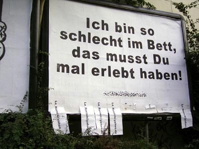 Schlecht im Bett
